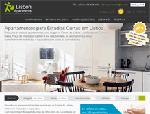 Tablet Screenshot of lisbonservicedapartments.com